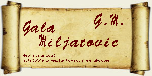 Gala Miljatović vizit kartica
